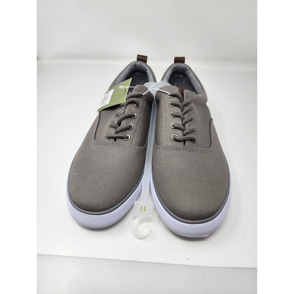 Goodfellow & Co Mens Low Top Lace Up Sneakers Gray Canvas Casual Size 11
